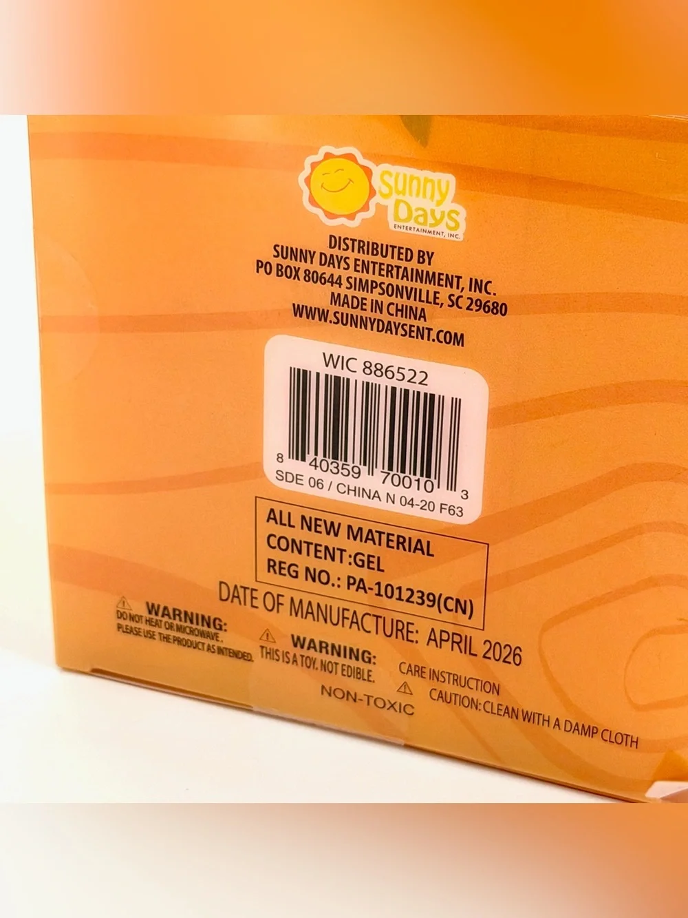 Sunny Days Squeeze Cheese Squishy Sensory Fidget Toy NEW